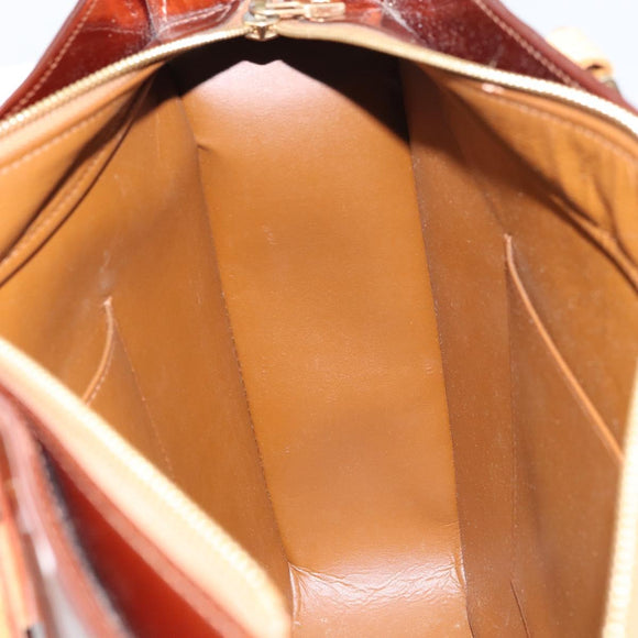 LOUIS VUITTON Monogram Vernis Columbus Tote Bag Bronze M91134 LV Auth gh1583