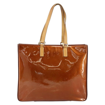 LOUIS VUITTON Monogram Vernis Columbus Tote Bag Bronze M91134 LV Auth gh1583 - 0
