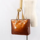 LOUIS VUITTON Monogram Vernis Columbus Tote Bag Bronze M91134 LV Auth gh1583-24