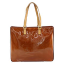 LOUIS VUITTON Monogram Vernis Columbus Tote Bag Bronze M91134 LV Auth gh1583-3