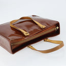 LOUIS VUITTON Monogram Vernis Columbus Tote Bag Bronze M91134 LV Auth gh1583-6