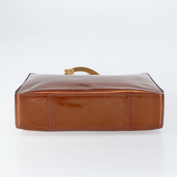 LOUIS VUITTON Monogram Vernis Columbus Tote Bag Bronze M91134 LV Auth gh1583