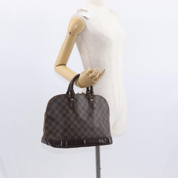 LOUIS VUITTON Damier Ebene Alma Hand Bag N51131 LV Auth gh1609