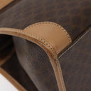 CELINE Macadam Canvas Hand Bag PVC Leather Brown Gold Auth gh161-16