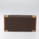 CELINE Macadam Canvas Hand Bag PVC Leather Brown Gold Auth gh161-5