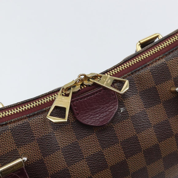 LOUIS VUITTON Damier Ebene Hyde Park Hand Bag N41015 LV Auth gh1610