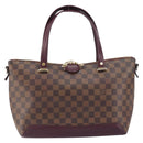 LOUIS VUITTON Damier Ebene Hyde Park Hand Bag N41015 LV Auth gh1610-13