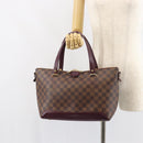 LOUIS VUITTON Damier Ebene Hyde Park Hand Bag N41015 LV Auth gh1610-22