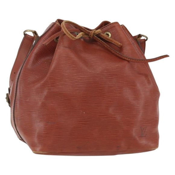 LOUIS VUITTON Epi Petit Noe Shoulder Bag Brown M44103 LV Auth gh1614