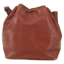 LOUIS VUITTON Epi Petit Noe Shoulder Bag Brown M44103 LV Auth gh1614-2