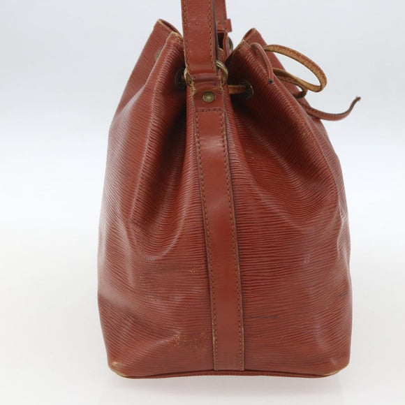 LOUIS VUITTON Epi Petit Noe Shoulder Bag Brown M44103 LV Auth gh1614