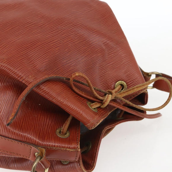 LOUIS VUITTON Epi Petit Noe Shoulder Bag Brown M44103 LV Auth gh1614