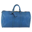 LOUIS VUITTON Epi Keepall 50 Boston Bag Blue M42965 LV Auth gh1615-1
