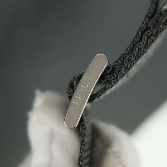 PRADA Backpack Nylon Gray Silver Auth gh1618