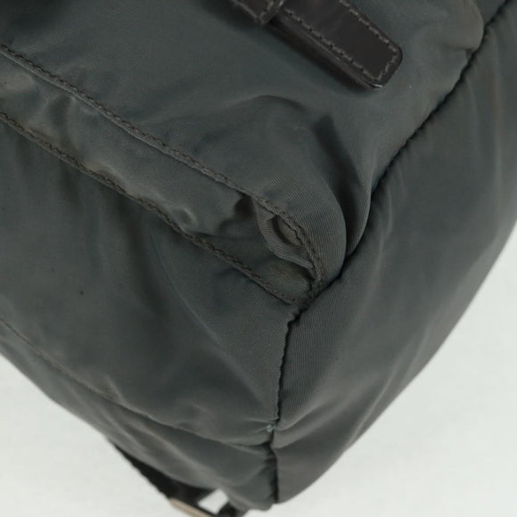 PRADA Backpack Nylon Gray Silver Auth gh1618