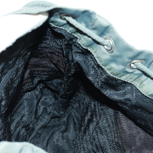 PRADA Backpack Nylon Gray Silver Auth gh1618