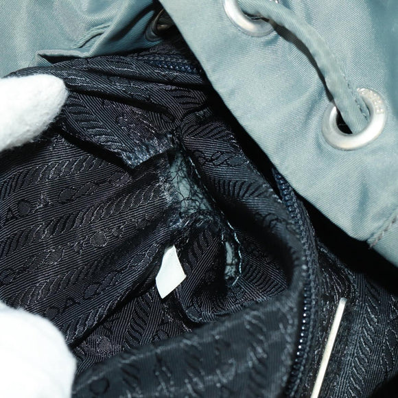 PRADA Backpack Nylon Gray Silver Auth gh1618