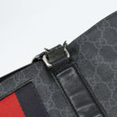 GUCCI GG Supreme Sherry Line Tote Bag PVC Red Black 495560 Auth gh1621-15