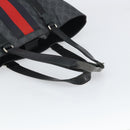 GUCCI GG Supreme Sherry Line Tote Bag PVC Red Black 495560 Auth gh1621-7