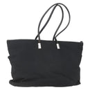 GUCCI Tote Bag Nylon Black Silver 002 2123 0455 Auth gh1622-1