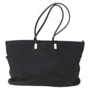 GUCCI Tote Bag Nylon Black Silver 002 2123 0455 Auth gh1622-13