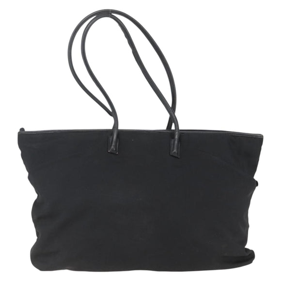 GUCCI Tote Bag Nylon Black Silver 002 2123 0455 Auth gh1622