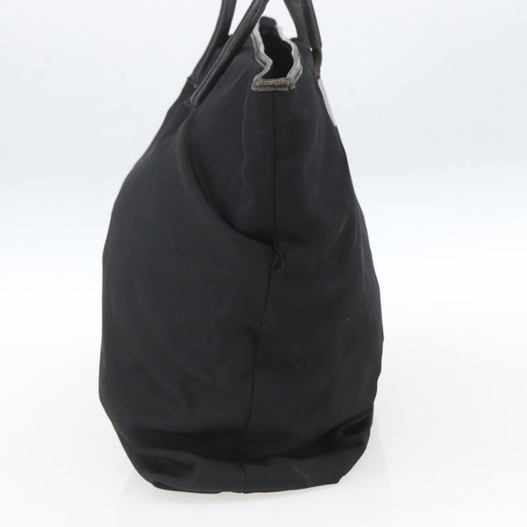 GUCCI Tote Bag Nylon Black Silver 002 2123 0455 Auth gh1622
