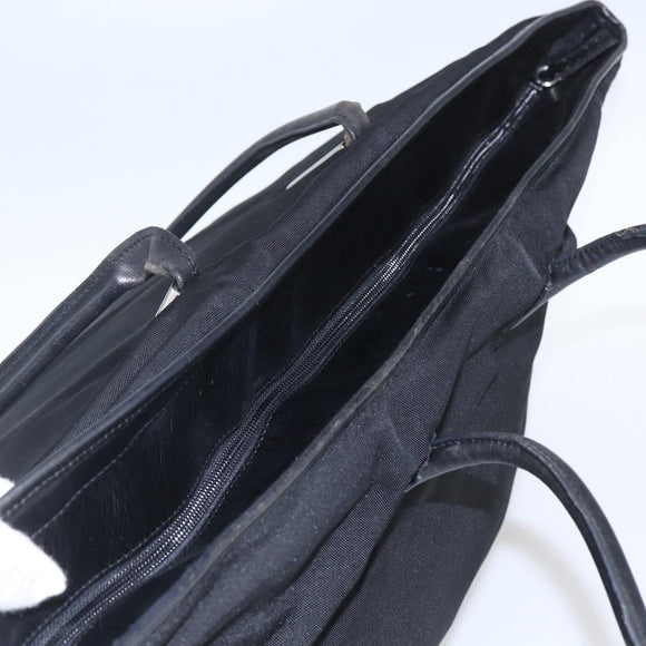 GUCCI Tote Bag Nylon Black Silver 002 2123 0455 Auth gh1622