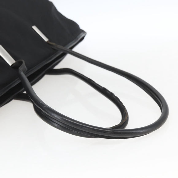 GUCCI Tote Bag Nylon Black Silver 002 2123 0455 Auth gh1622