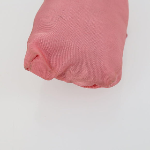 Burberrys PRADA Nova Check Pouch Nylon Canvas 3 Set Pink Brown beige Auth gh1623