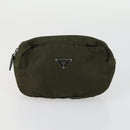 Burberrys PRADA Nova Check Pouch Nylon Canvas 3 Set Pink Brown beige Auth gh1623-8