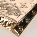 LOUIS VUITTON Monogram Miroir Sac Plat Hand Bag Gold Dore M40268 LV Auth gh1625SAV-15