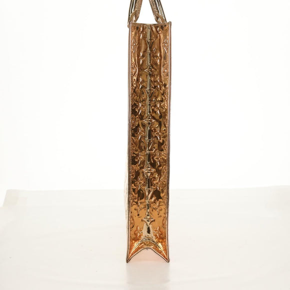 LOUIS VUITTON Monogram Miroir Sac Plat Hand Bag Gold Dore M40268 LV Auth gh1625SAV