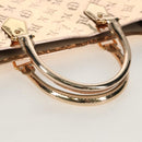 LOUIS VUITTON Monogram Miroir Sac Plat Hand Bag Gold Dore M40268 LV Auth gh1625SAV-7