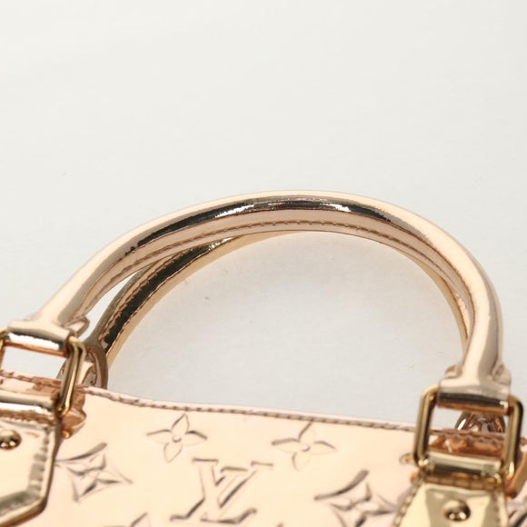 LOUIS VUITTON Monogram Miroir Sac Plat Hand Bag Gold Dore M40268 LV Auth gh1625SAV