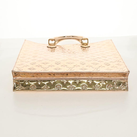 LOUIS VUITTON Monogram Miroir Sac Plat Hand Bag Gold Dore M40268 LV Auth gh1625SAV