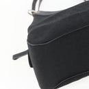 BVLGARI Logo Mania Shoulder Bag Canvas Black Silver Auth gh1627-11