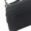 BVLGARI Logo Mania Shoulder Bag Canvas Black Silver Auth gh1627-13