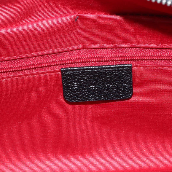 BVLGARI Logo Mania Shoulder Bag Canvas Black Silver Auth gh1627