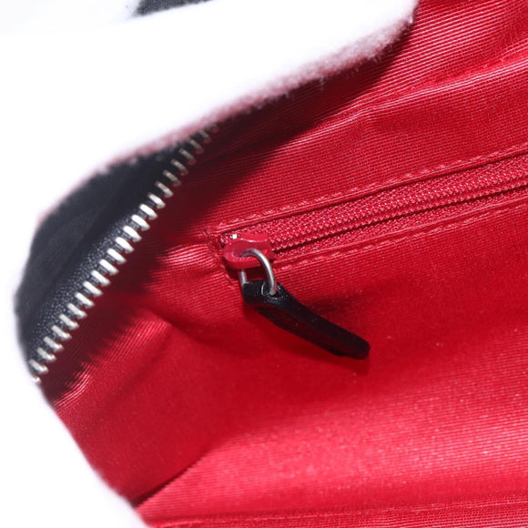 BVLGARI Logo Mania Shoulder Bag Canvas Black Silver Auth gh1627