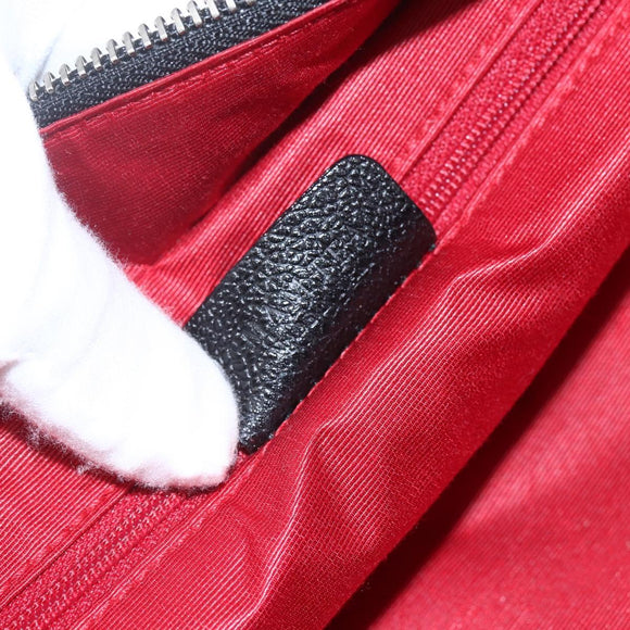 BVLGARI Logo Mania Shoulder Bag Canvas Black Silver Auth gh1627