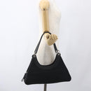 BVLGARI Logo Mania Shoulder Bag Canvas Black Silver Auth gh1627-22