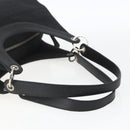 BVLGARI Logo Mania Shoulder Bag Canvas Black Silver Auth gh1627-7