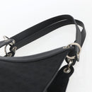 BVLGARI Logo Mania Shoulder Bag Canvas Black Silver Auth gh1627-8