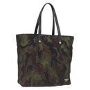 PRADA Camouflage Tote Bag Nylon Khaki Auth gh1628-1