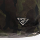 PRADA Camouflage Tote Bag Nylon Khaki Auth gh1628-19