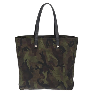 PRADA Camouflage Tote Bag Nylon Khaki Auth gh1628 - 0