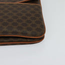 CELINE Macadam Canvas Shoulder Bag PVC Brown Gold Auth gh163-14