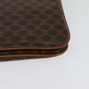 CELINE Macadam Canvas Shoulder Bag PVC Brown Gold Auth gh163-16