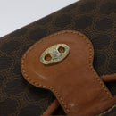 CELINE Macadam Canvas Shoulder Bag PVC Brown Gold Auth gh163-17